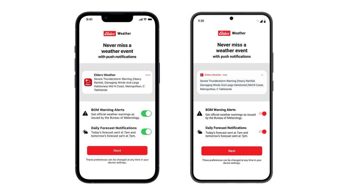 Elders Weather Onboarding