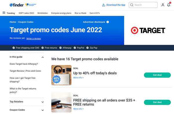 Finder coupons redesign